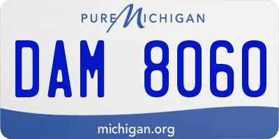 MI license plate DAM8060