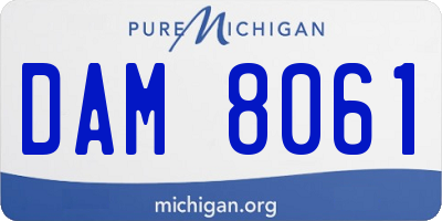 MI license plate DAM8061