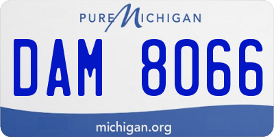 MI license plate DAM8066