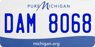 MI license plate DAM8068