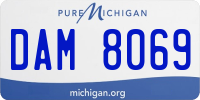 MI license plate DAM8069