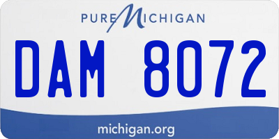 MI license plate DAM8072