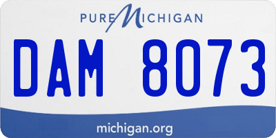MI license plate DAM8073