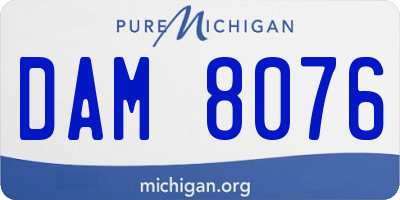 MI license plate DAM8076