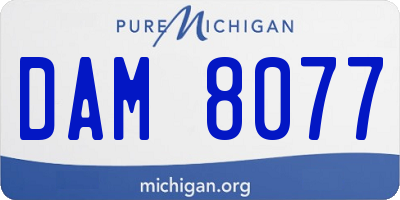 MI license plate DAM8077