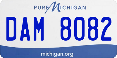 MI license plate DAM8082