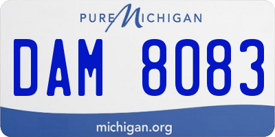 MI license plate DAM8083