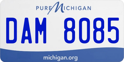 MI license plate DAM8085