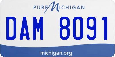 MI license plate DAM8091