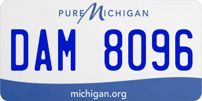 MI license plate DAM8096