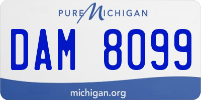 MI license plate DAM8099