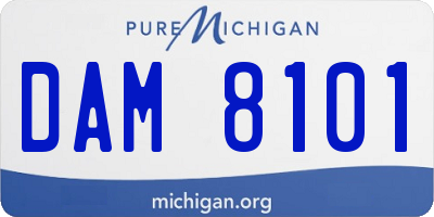 MI license plate DAM8101