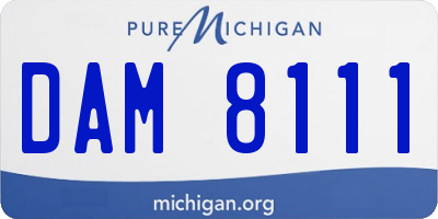 MI license plate DAM8111