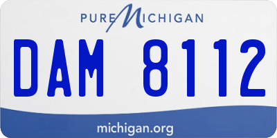 MI license plate DAM8112