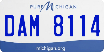 MI license plate DAM8114