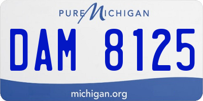 MI license plate DAM8125