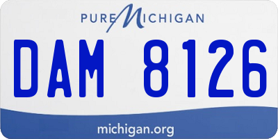 MI license plate DAM8126