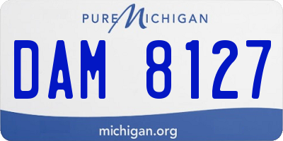 MI license plate DAM8127