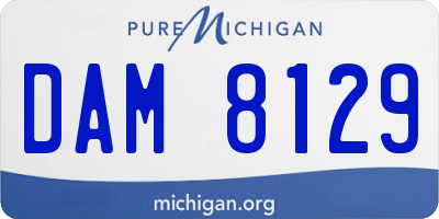 MI license plate DAM8129