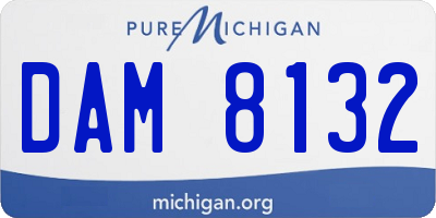 MI license plate DAM8132