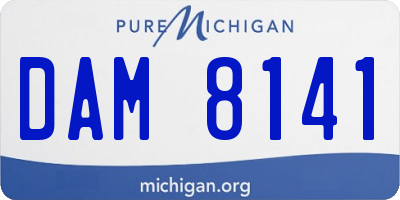 MI license plate DAM8141