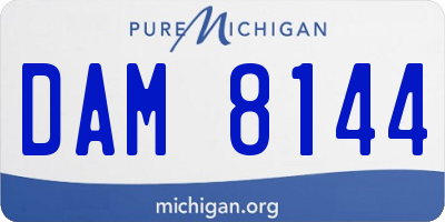 MI license plate DAM8144