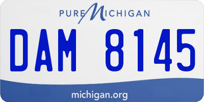 MI license plate DAM8145