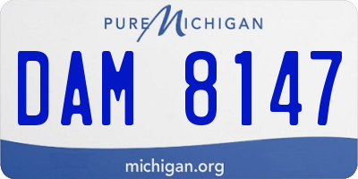 MI license plate DAM8147