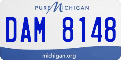 MI license plate DAM8148