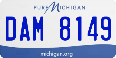 MI license plate DAM8149
