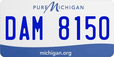 MI license plate DAM8150