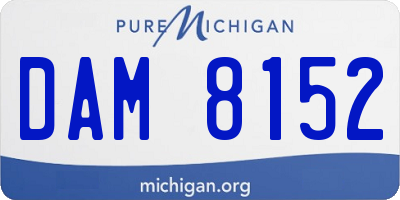 MI license plate DAM8152