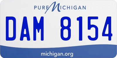 MI license plate DAM8154