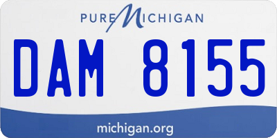 MI license plate DAM8155