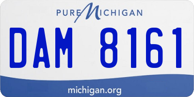 MI license plate DAM8161