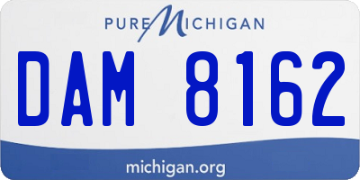 MI license plate DAM8162
