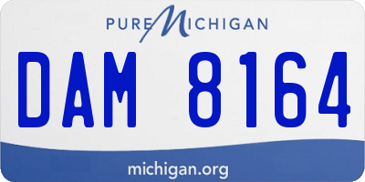 MI license plate DAM8164