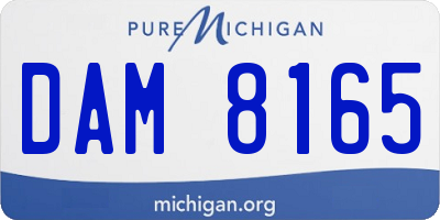 MI license plate DAM8165