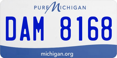 MI license plate DAM8168