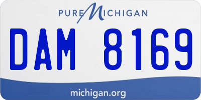 MI license plate DAM8169