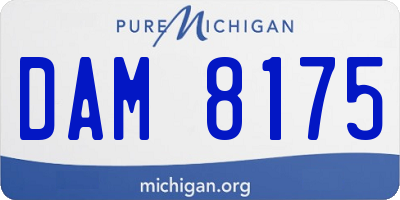 MI license plate DAM8175