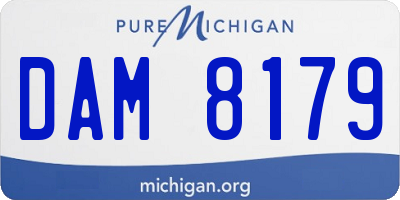 MI license plate DAM8179