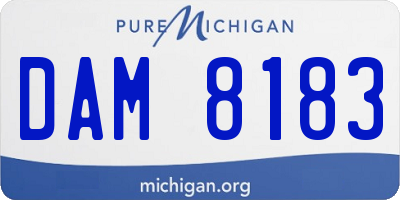 MI license plate DAM8183
