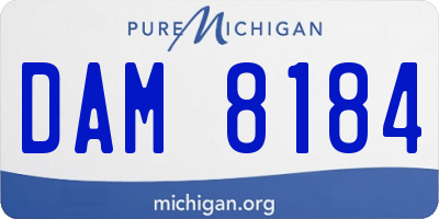 MI license plate DAM8184