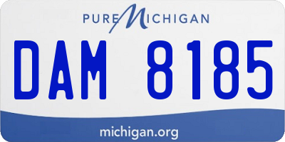 MI license plate DAM8185