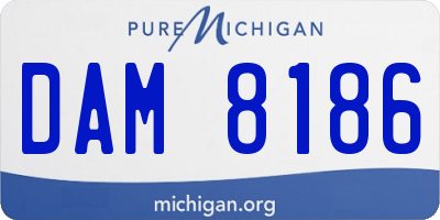 MI license plate DAM8186