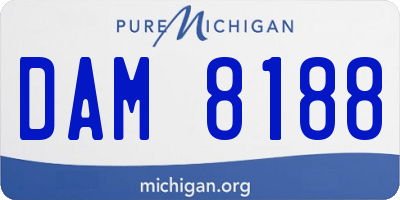 MI license plate DAM8188