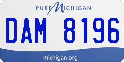 MI license plate DAM8196