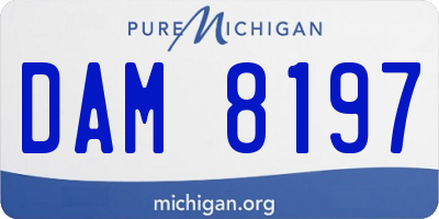 MI license plate DAM8197