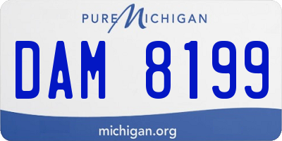 MI license plate DAM8199